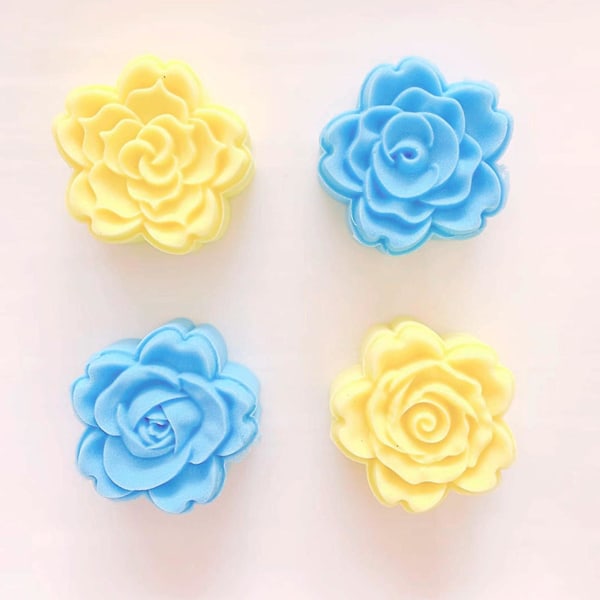 Plastform för månkaka 50g 3d rosflorstämplar kexkakform form DIY fondant bakverktyg för mitten av hösten