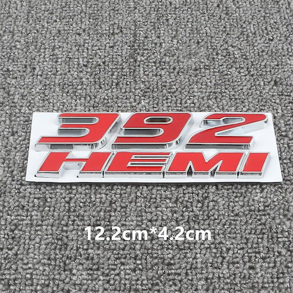 3D Metall 345 Hemi Motorlogga 392 Hemi Emblem Badge Bilstickers Dekal För Dodge Charger Caliber Jeep Bilstyling Tillbehör h-14