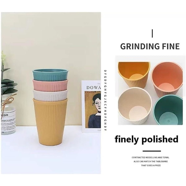 Yongheng Uknuselig Helsekopp i Polypropylen for Voksne og Barn - Kaffe, Te, Melk, Grillfest, Piknik