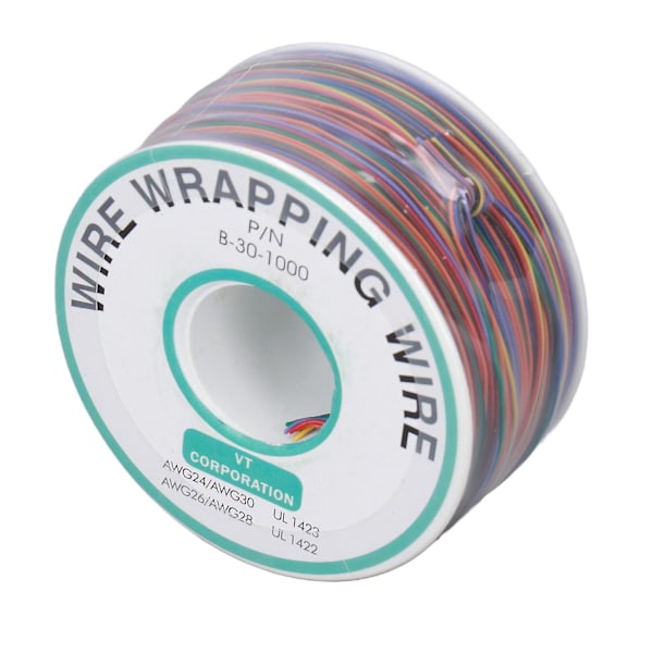 30AWG Fortinnet kobber testvikling kabel med 8 farvede isoleringsledninger - 280m til bærbare computere