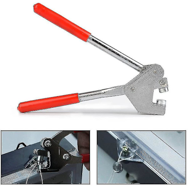 Svart Fredag Tångar Tätningstångar Set Röd Blytätning 10mm Plast Handtag (1x Tätning Kabeltång + 20 X Blytätningar + 20 X Tätningsledning)