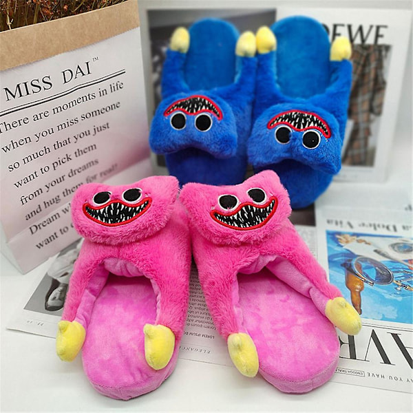 Lasten Pojat Tytöt Poppy Playtime Pehmeät Pehmolelut Talvi Lämpimät Slip On Kengät blue