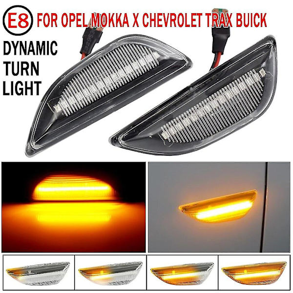Peräkkäin vilkkuva LED-vilkku sivuvalo dynaaminen vilkku Opel Mokka X Chevrolet Trax Buick Encore 2013-2020