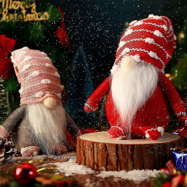 3 stykker jule-Halloween Hengende Gnomes Ornament Set Håndlaget svensk Gnome Plysj Skandinavisk