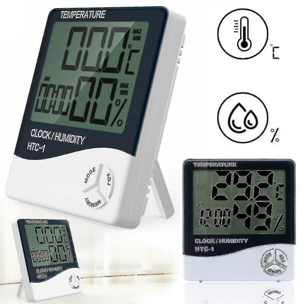 Indendørs Digital LCD Termometer Hygrometer Temperatur Hygrometer