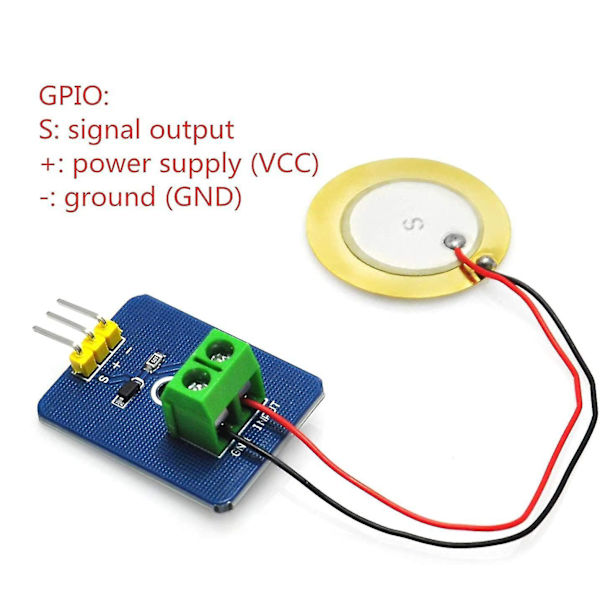 Keramiikka Analog Piezo-värähtelyanturimoduuli Arduino DIY-sarjalle (5 kpl pakkaus) Ek1952