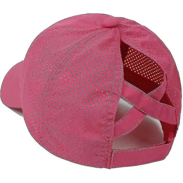 Dam- och flickbasebollkeps med hästsvans, solskydd, löparkeps, snabbtorkande solhatt, tennisgolf, basebollkeps, hatt, justerbar hästsvans, basebollkeps, UV P