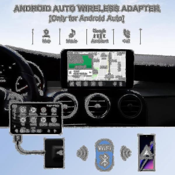 Android Auto Trådløs Adapter Til Trådløs Android Auto Bil Plug & Play Nem Opsætning Aa Trådløs Android