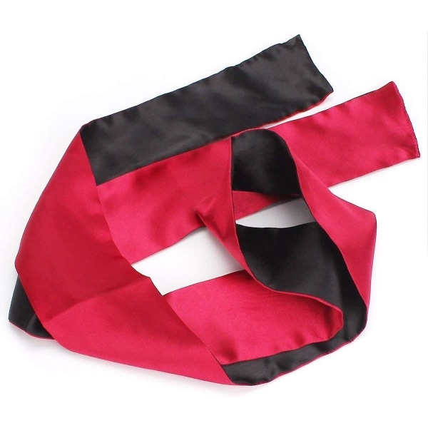 Sleeping Mask, Satin Blindfold Mask Pehmeä cover naisille Miesten yöunet, Matkailu, Nap Super Smooth Eye Mask (punainen)