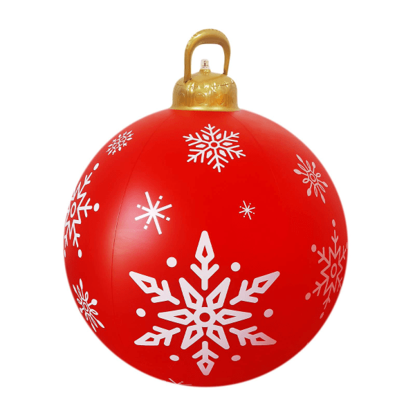 Julklapp 60cm utomhus jul uppblåsbar dekorerad boll jätte jul uppblåsbar boll julgransdekorationer