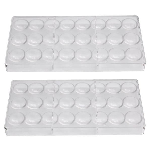 2-pack polykarbonat chokladform godisformar, chokladformad bricka för gelé, tryffel, söt