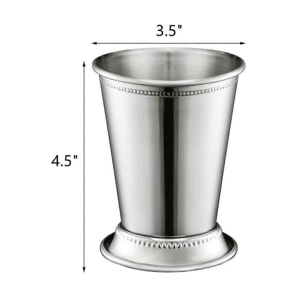 2 Mintkopper, Klassiske rustfrie stålglass kompatible med fest, bar, hjem, restaurant, rustfritt stål 12O