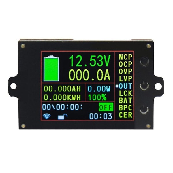 Hall Dc 500v 200a trådløs spenningsmåler Amperemeter 2,4 tommer fargeskjerm Kapasitet Strømdetektortest