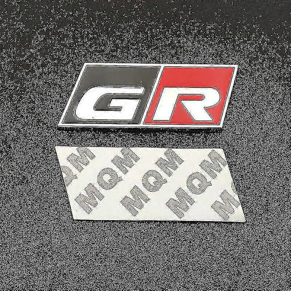 3D-metalli GR-logo auton etuosäleikän embleemi ja takaluukun tarra Toyota Yaris Ch R Rav4 Corolla Revo Hilux GR Sport -tarvikkeille gr matt silver
