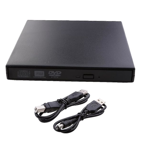 Extern Cd Dvd-enhet, Usb 2.0 Bärbar Dvd/cd-brännare Och Läsare/plug And Play/lågt Brus/smal För Laptop Desktop Mac Macbook Windows 10/8/7/xp