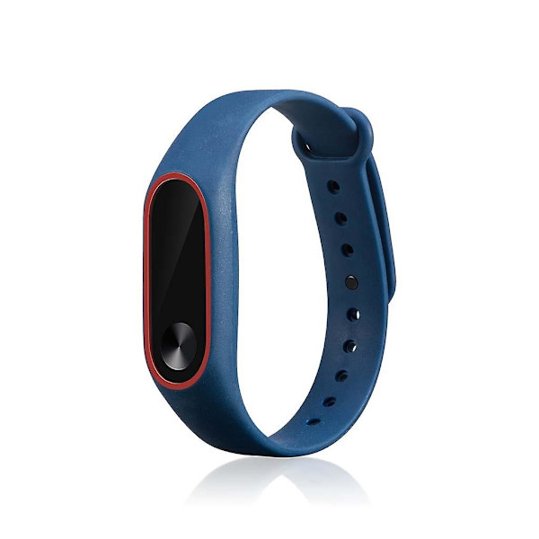 Svettebestandig armbåndsrem for Mi Band 2 tofarget justerbare silikonbånd