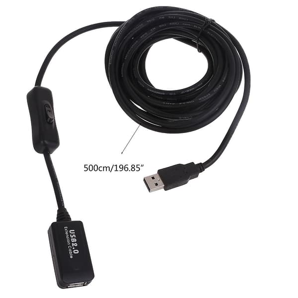 Usb 2.0-kabelforlængerledning 5m datatransmissionskabel Super Speed