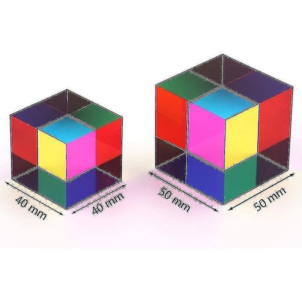 L40 Kbxlife Mixed Color Cube 47 mm (1,9") kub för hem- eller kontorsleksak Science Learning Cube Easter Prism Desktop Toy Hemprydnad