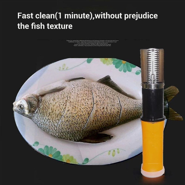 Sähköinen kalansiemenpoistoaine Vedenpitävä kalansiivilä Automaattinen sähköinen kalan ihonpuhdistusharja