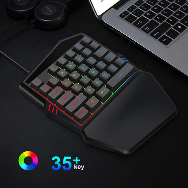 Gamingtangentbord Enhand Rgb Ljusstarka Bakgrundsbelysning SpelTangentbord För Spel