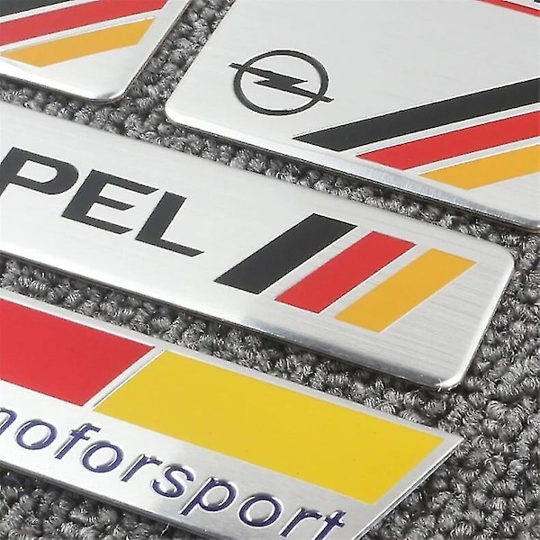 3D Aluminium Bil Emblem Badge Styling Bagageutrymmesdekaler För Opel Astra H G J Insignia Mokka Zafira Corsa Vectra C D Karosseri Tillbehör Boris c