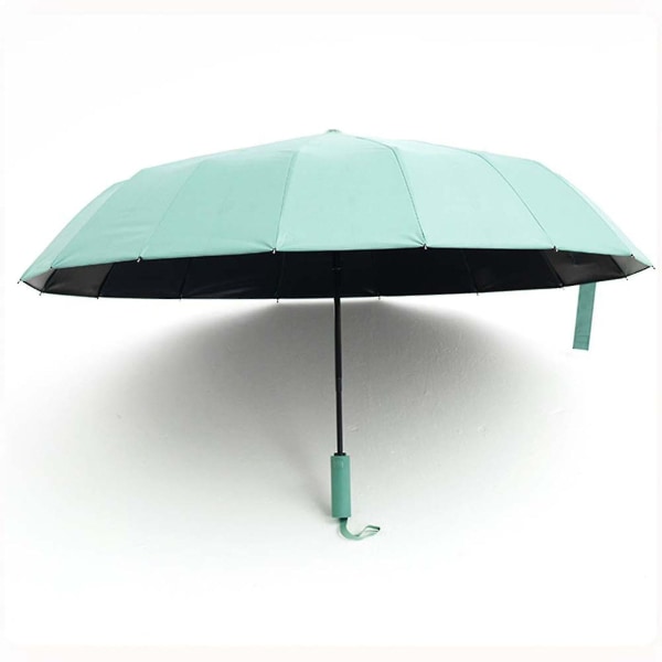 Helautomatiske paraplyer Tredobbelt solparasoller Bærbare UV-beskyttelsesparaplyer Mintgrønn