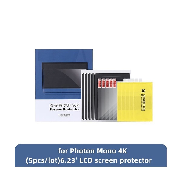 5 stk./sæt 3d-printerdele 6,23 tommer skærmbeskytter til Photon Mono 4k