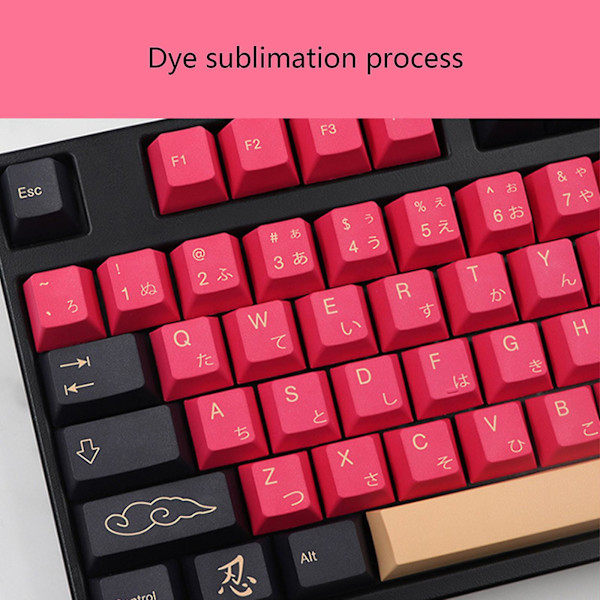 135 Pbt Keys Japanske Samurai Keycaps Til Cherry Mx Switch Mekanisk Tastatur
