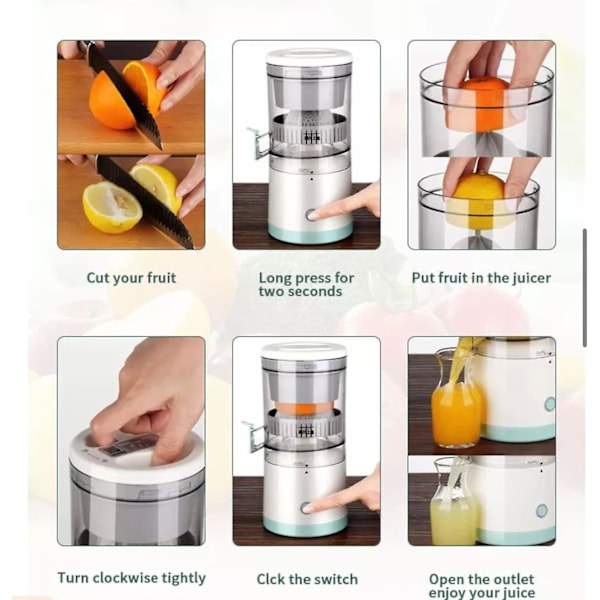 Elektrisk Juicer, Citruspress för Apelsiner, Automatisk Elektrisk Press Juicer, För Apelsin, Citrus, Äpple, Grapefrukt