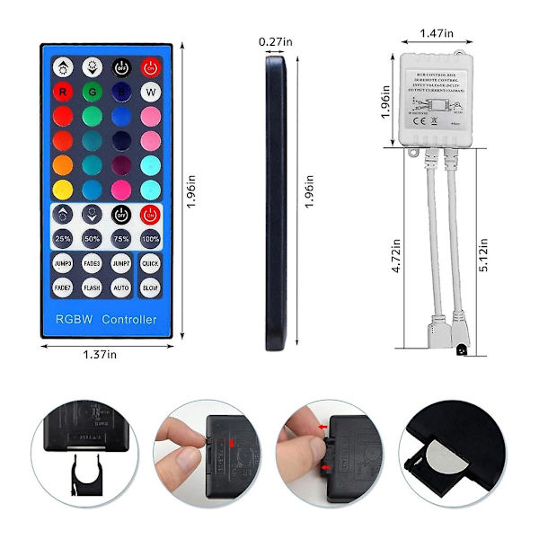 5050 RGB RGBW RGBWW LED-remsa 40 knappar fjärrkontroll på/av-knapp
