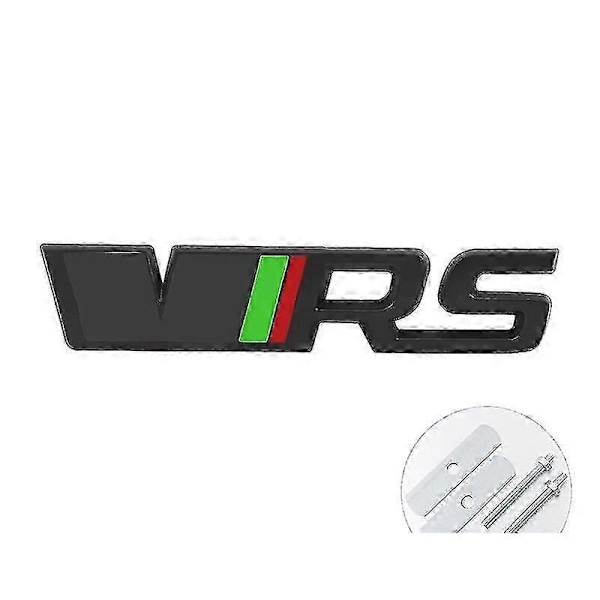 3D Metall VRS Logotyp Bil Frontgrill Emblem Badge Bagageutrymme Dekal För Skoda Octavia 3 2 A5 A7 Mk3 Mk2 Kodiaq Superb Fabia Tillbehör grill grey black