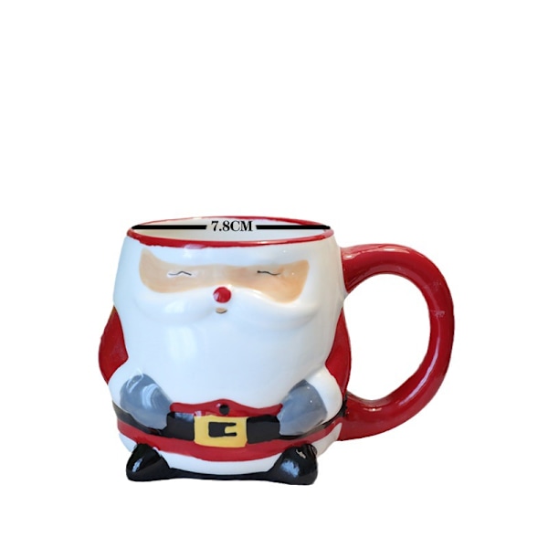 Ins Style Søt Julenissen Keramikkopp, Kreativ Gaveeske, Julekopp, Høytidsgave fox mug 301-400ml