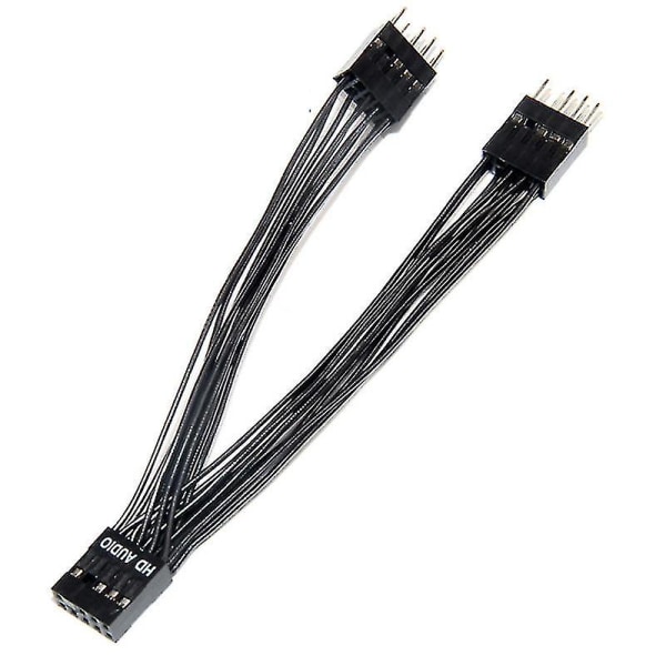 Audio Y Splitter Cable 9pin Female To 2 Male For Pc Motherboard Extension Cable