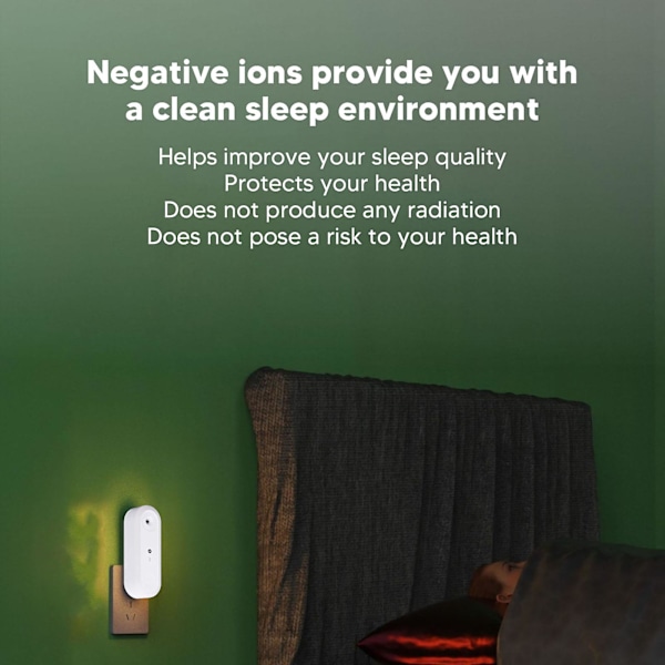 Luftrenser med smart sensor, LED-display, negativ ion-generator - fjerner røg og formaldehyd - 100-240V EU-stik