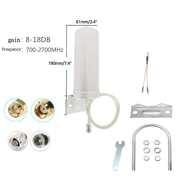 3g 4g 5g tønde udendørs antenne dual interface Sma Ts9 Crc9 router netværkskort