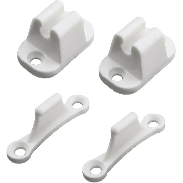 2 par dørstopper i nylon, hvit, dørholder for campingvogn, bobil, campingvogn, båt