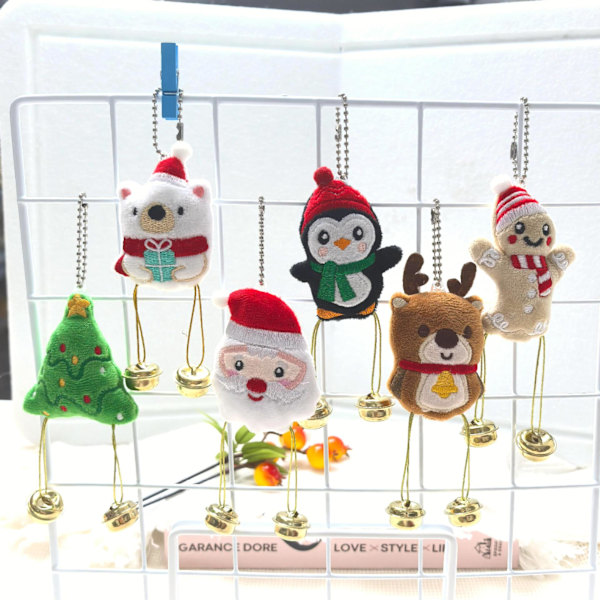 Ny Juledukke Vedhæng DIY Julemand Peberkagemand Elg Brosche Tilbehør Hårtilbehør Tøjtilbehør santa claus brooch style