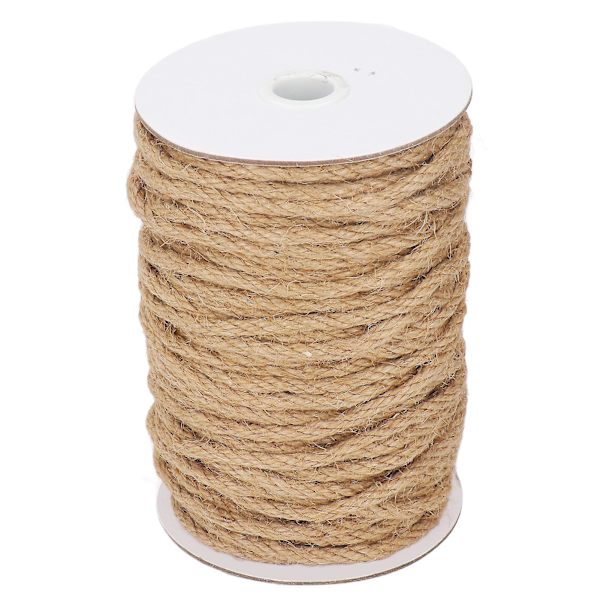 Luonnonjutelanka naruköyttä DIY-käsitöihin ja kodin sisustukseen - 50 m pituus, 5 mm halkaisija