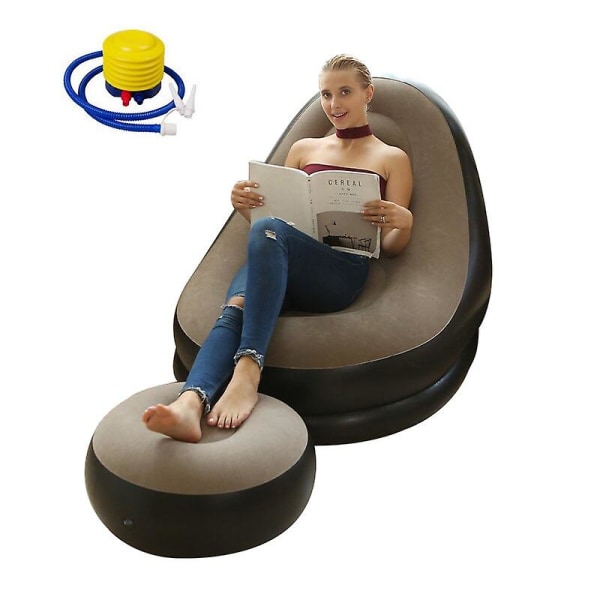 Lazy Aerate Sofa Udendørs Foldbar Oppustelig Sædepude Til Stue Soveværelse Møbler Stol