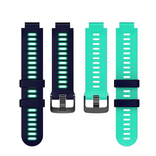 Silikonrem Blød To-farvet Urrem 22mm Smart Tilbehør Urrem Til Garmin Forerunner