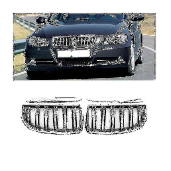 Dobbel kromgrill i forkrommet stål til BMW 3-serie E90 E91 2005-2008