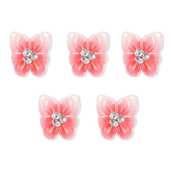 Blomsternegldekaler for neglekunst Charms for Butterfly Nail Art Crystal Nail Gems 6