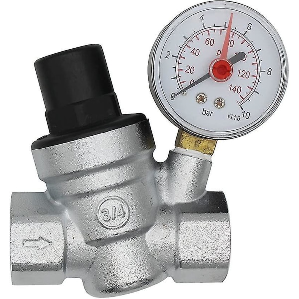 Dn20 vanntrykkreduserende 3/4 tommers vanntrykkregulator med manometer