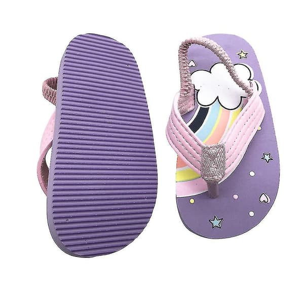 Barnslippers Flip-flops Sommersandaler for gutter og jenter purple 22