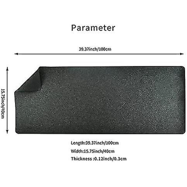 Stor filt musemåtte, skrivebordsunderlag, 100 x 40 cm, tastatur- og musemåtte, filt skrivebordsunderlag til bordmåttebeskyttere, skrivebordsmåtte