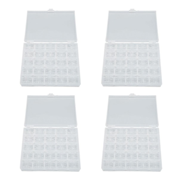 10 set plastsymaskinsspolar med 25 galler plastlåda - genomskinliga spolar för elektrisk symaskin