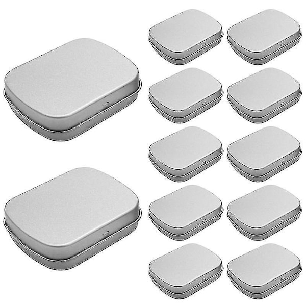 Metallbehållare - 12-pack metallburk mini bärbar behållare för stift, pärlörhängen J