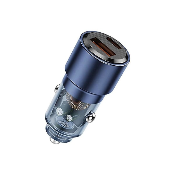 Transparent biloplader Ac biltelefonoplader 95w hurtigopladning Qc3.0 Scp 3a Pd opladning biloplader(