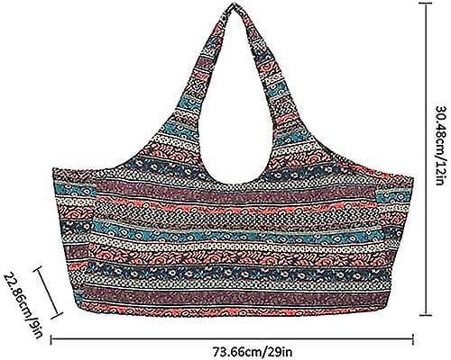 Suuri Bohemian-tyylinen joogakassi taskuilla