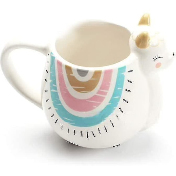 3d Alpaca Llama Kaffe Krus Med Håndtrykte Design, Keramisk Sød Krus Håndlavet Kop Fødselsdagsgaver Til Pige